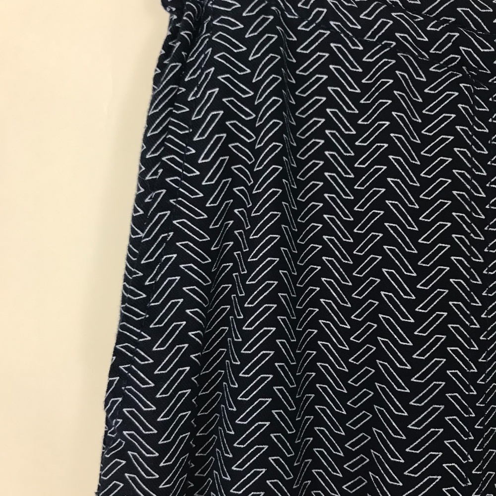 High Waist Wide Leg 100% viscose Navy pants size4 - Picture 3 of 12